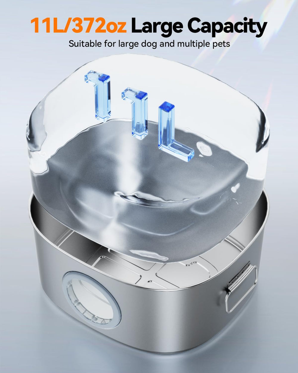 mailofy stainless steel dog fountain emphasizes durability and rust resistance for everyday use.