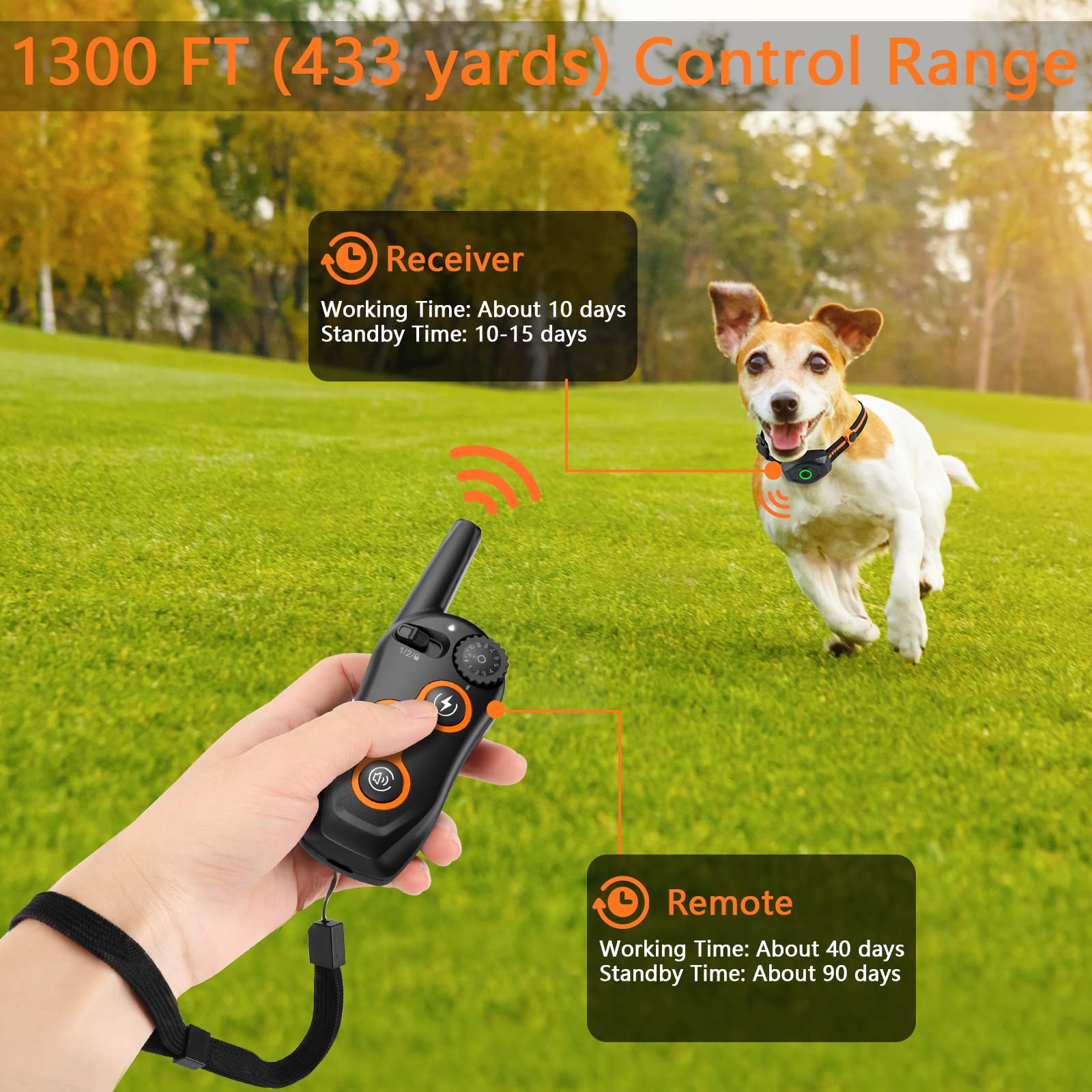 MAISOIE dog training collar adjustable band fits 15-100 lb dogs securely.