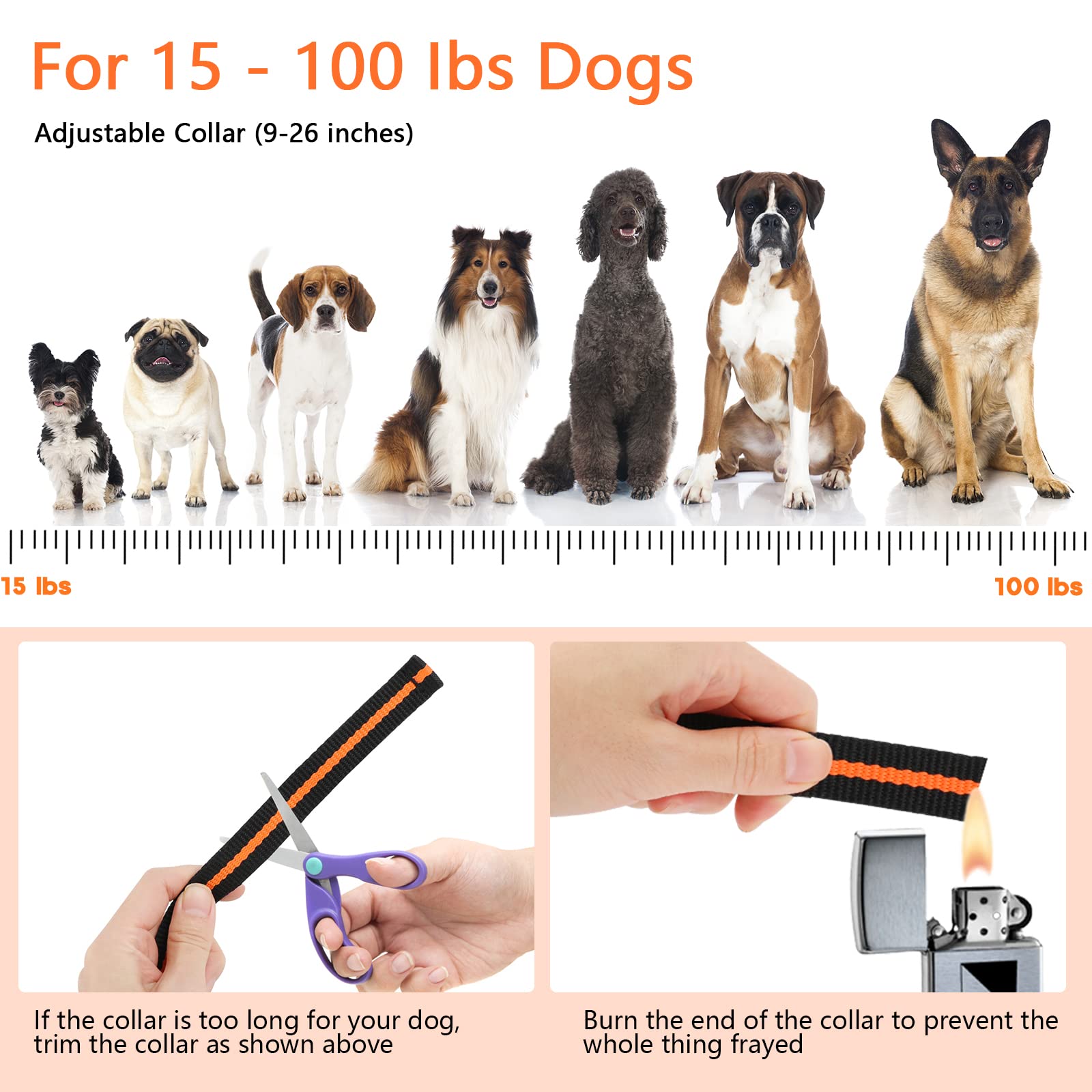 MAISOIE dog training collar dog swimming with waterproof receiver