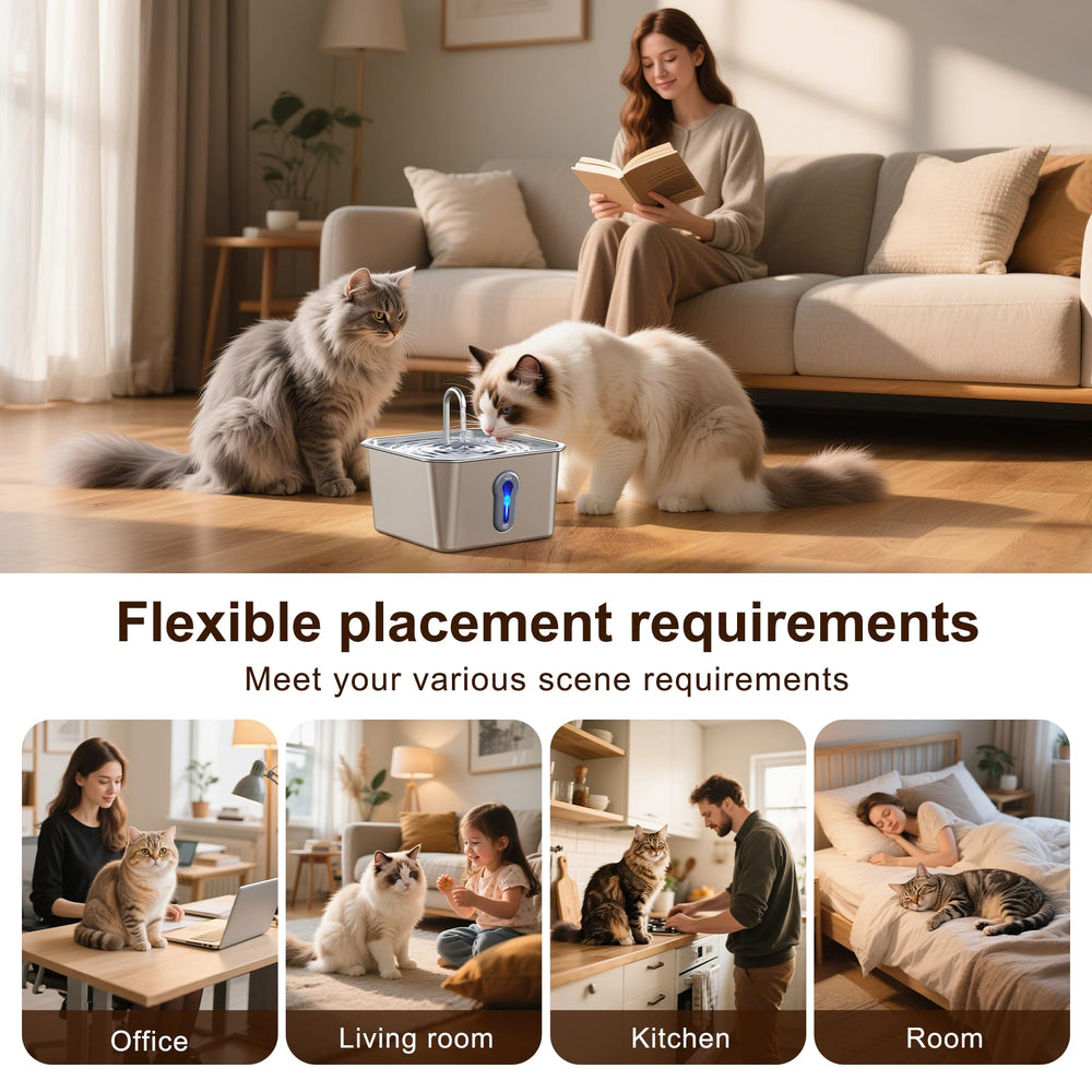 Maitmt pet fountain suitable for multiple pets in shared homes