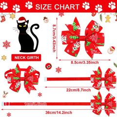 Maitys Christmas dog bow tie Christmas tree print enhances party looks.