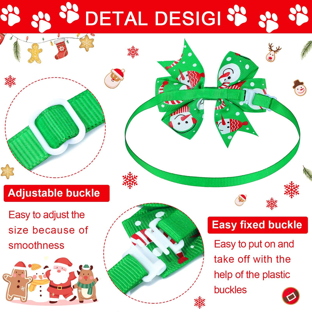 Maitys Christmas dog bow set for festive photos and events.