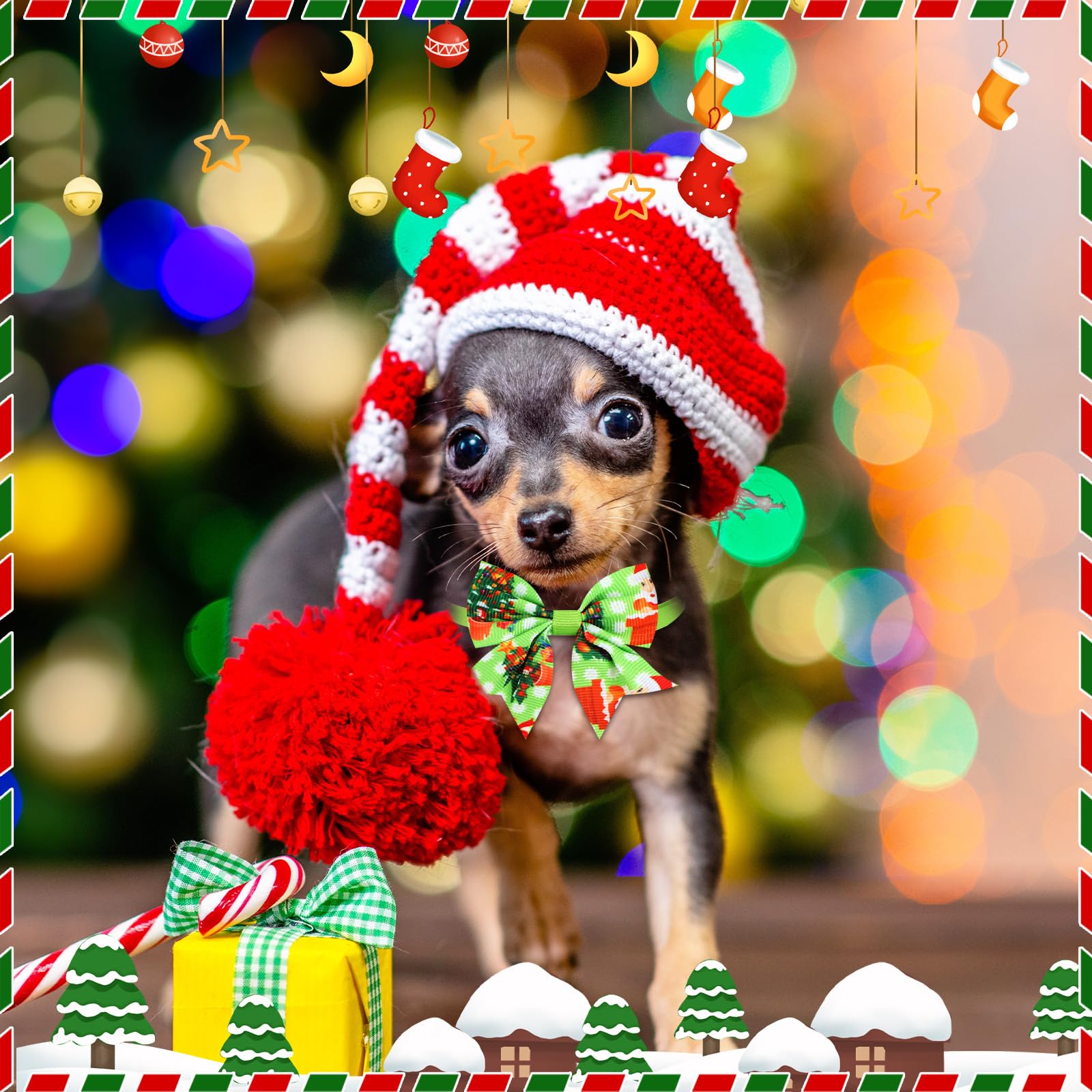 Maitys soft-material dog bow ensures comfortable wear without irritating fur.