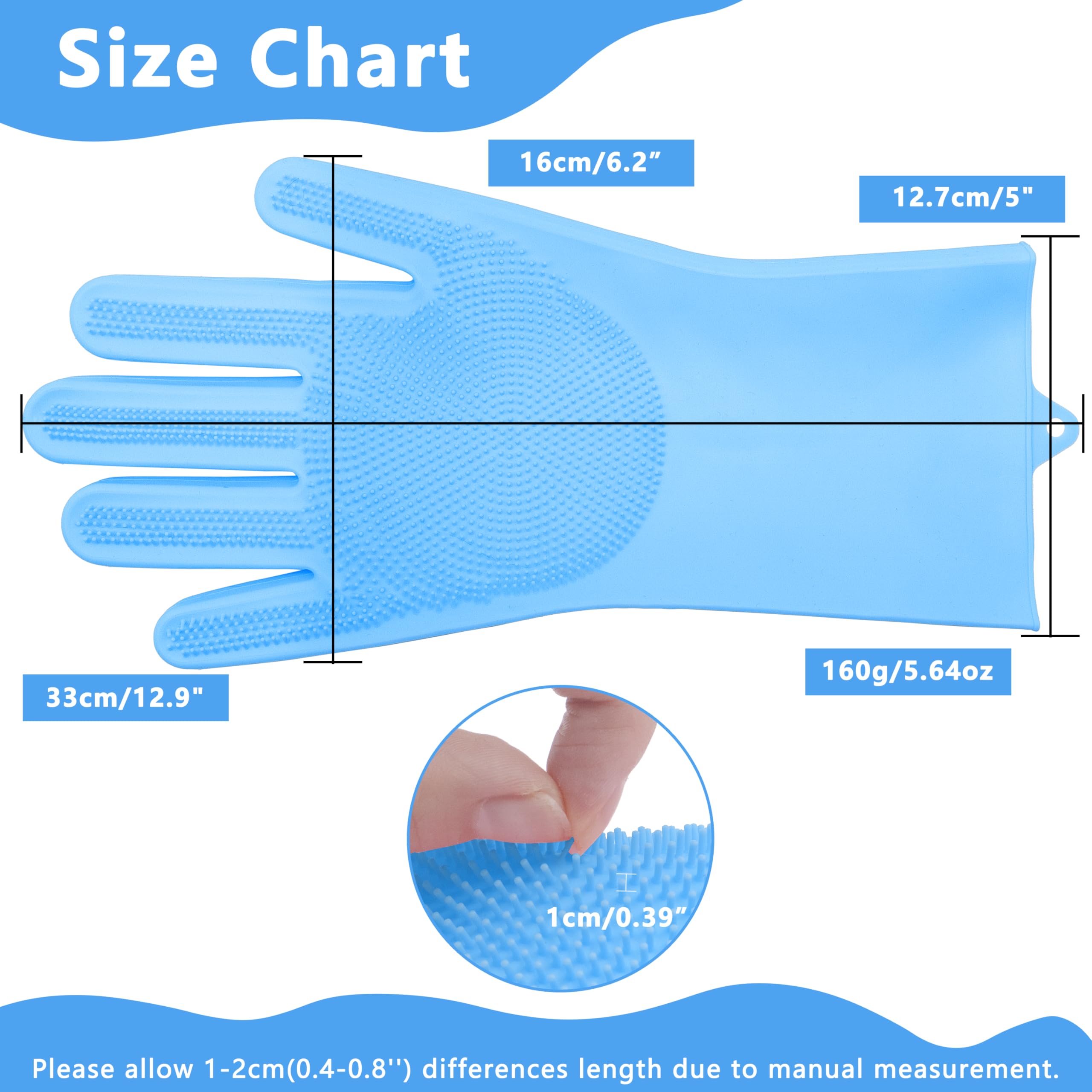 Maiiu pet grooming glove blue brush-side close-up for richer lather