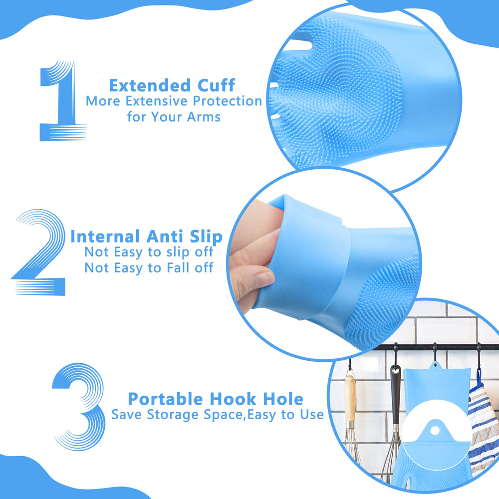 Maiiu pet grooming glove blue car-cleaning option for quick household chores