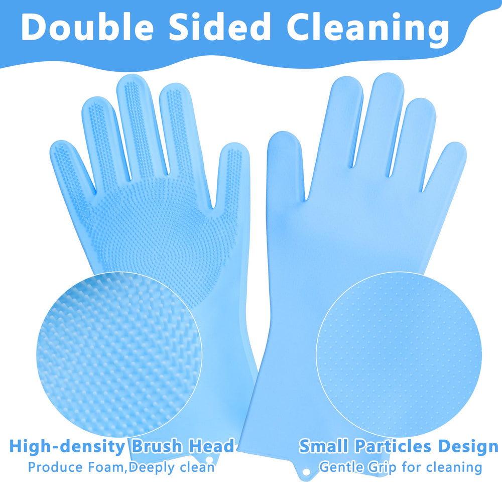 Maiiu pet grooming glove blue durable silicone highlighting heat resistance