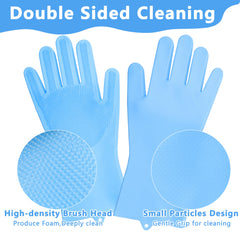 Maiiu pet grooming glove blue durable silicone highlighting heat resistance