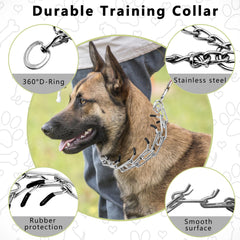 Maiiu prong collar metal core shows durable construction for long-lasting safety