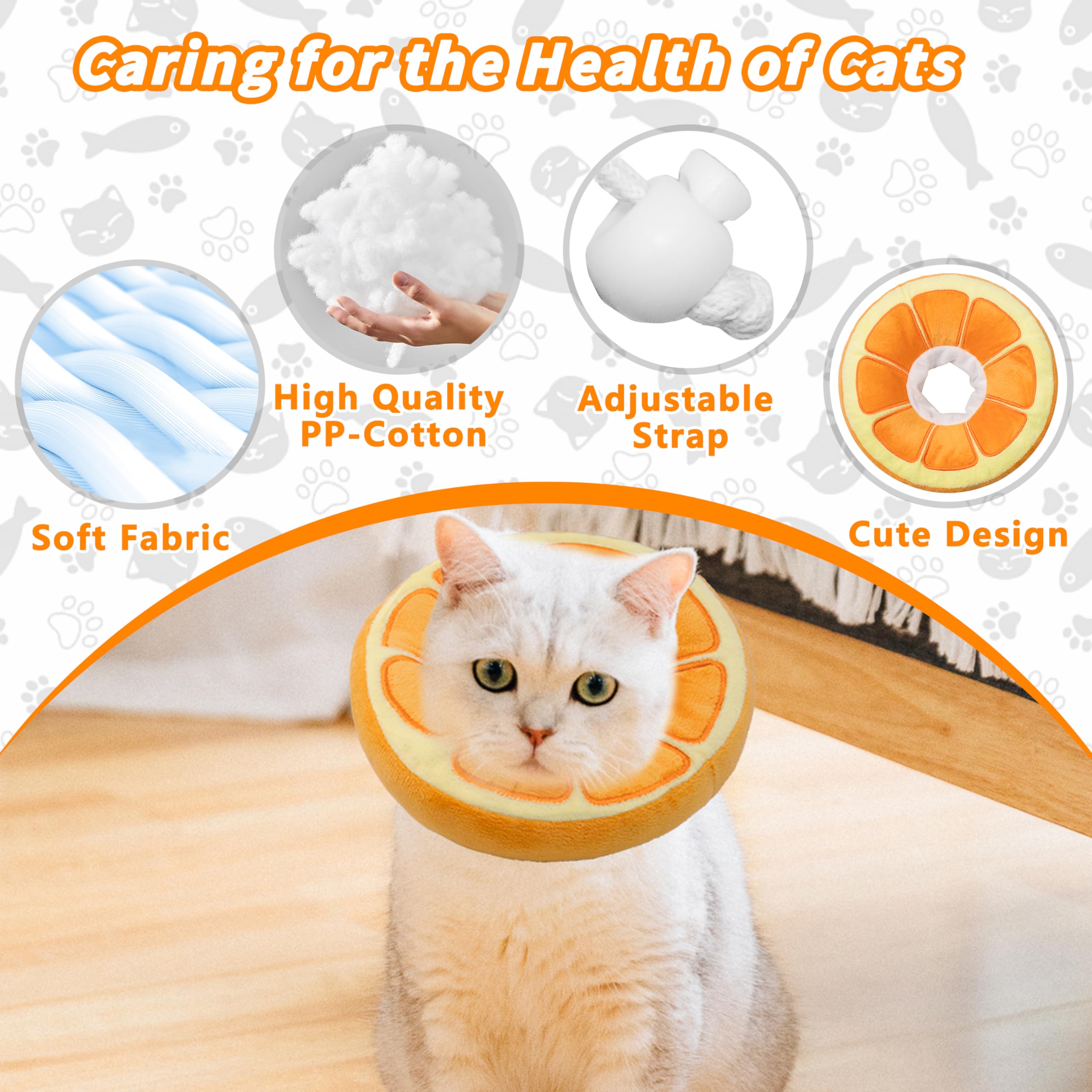 Maiiu Soft Cat Cone Collar size-chart view shows multiple sizes for correct fit