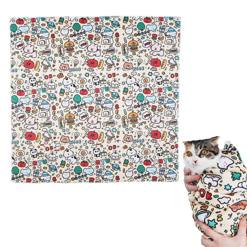 maiwoste elephant cat wrap relaxed cat during care tasks