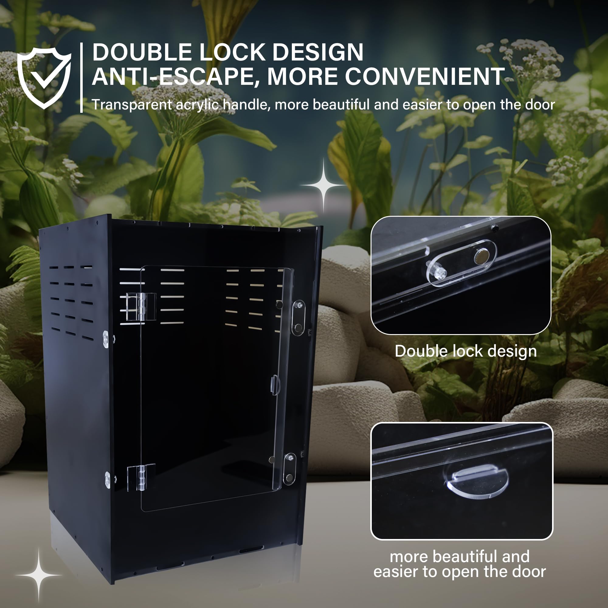 maiyuolg reptile enclosure multi-pet capability supports geckos snakes and lizards