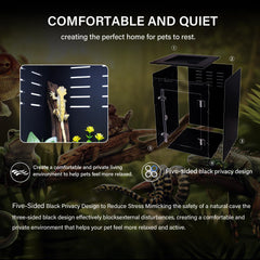 maiyuolg reptile enclosure transparent front detail for clear observation