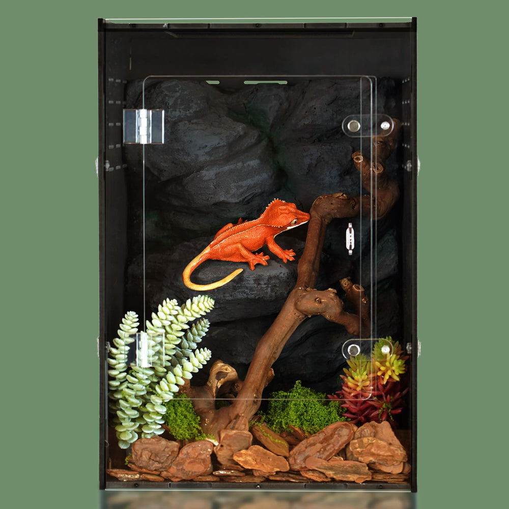 maiyuolg reptile tank 12x12x18 front view offers clear viewing and secure habitat