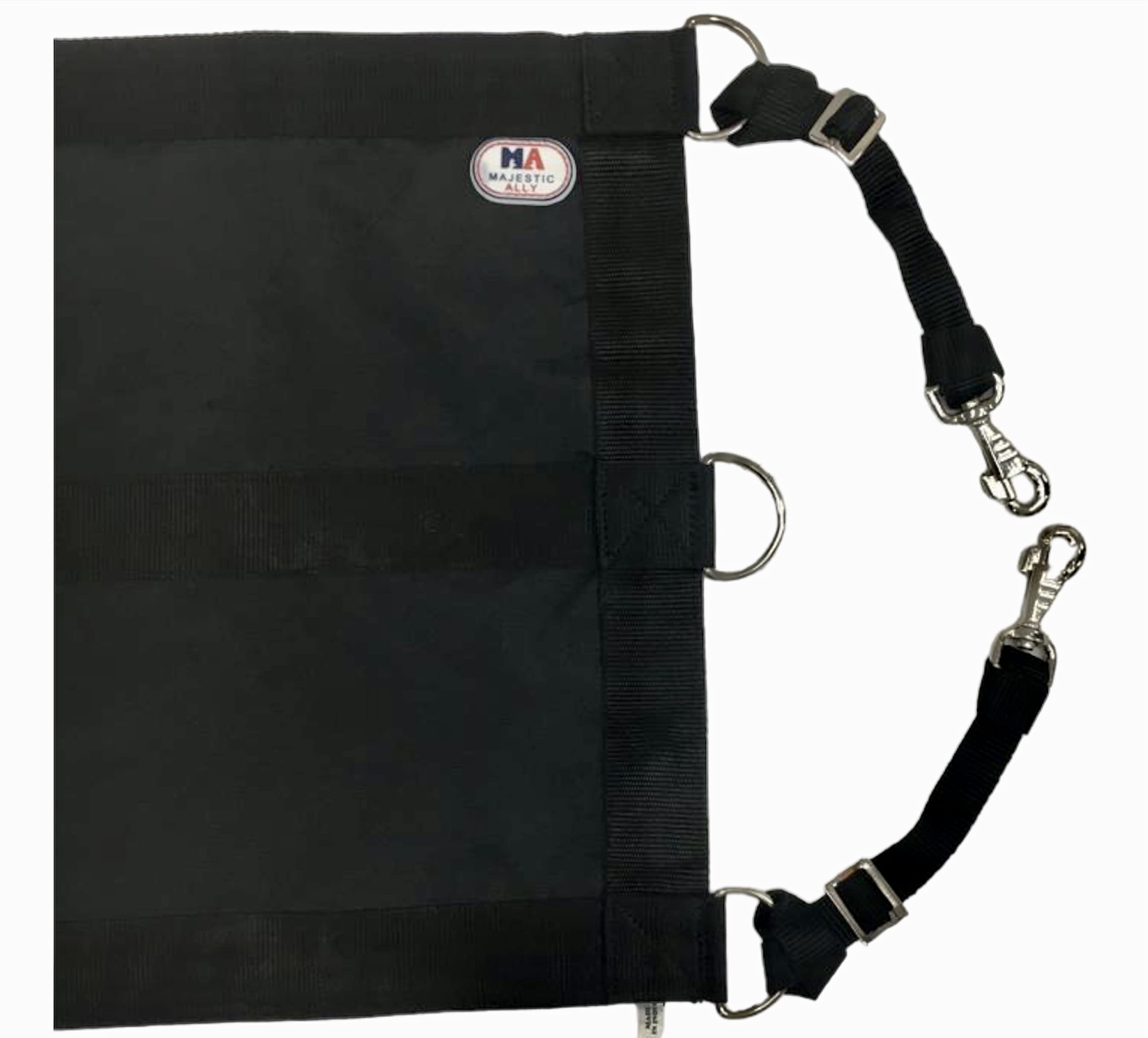 Majestic Ally 29x19 stall guard shown with multi-color options for style.