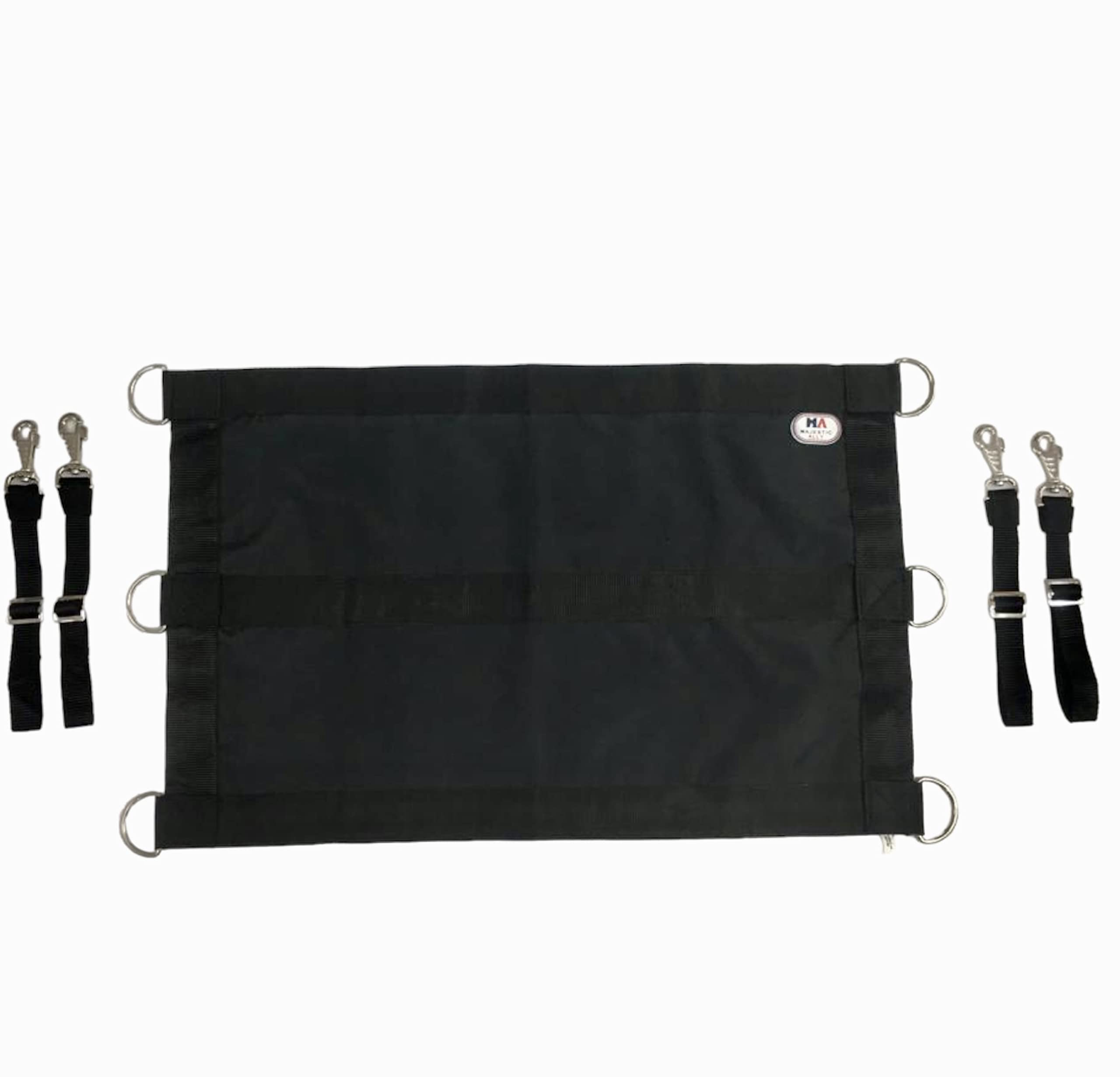 Majestic Ally stall guard close-up highlights replaceable hardware and snap ends for easy maintenance.