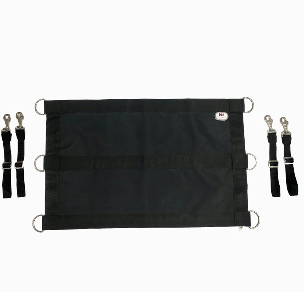 Majestic Ally stall guard close-up highlights replaceable hardware and snap ends for easy maintenance.