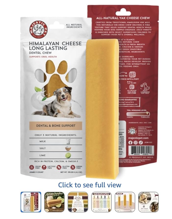 Majestic Pet blueberry-variety chews supporting vitality with Omega-3 rich ingredients.
