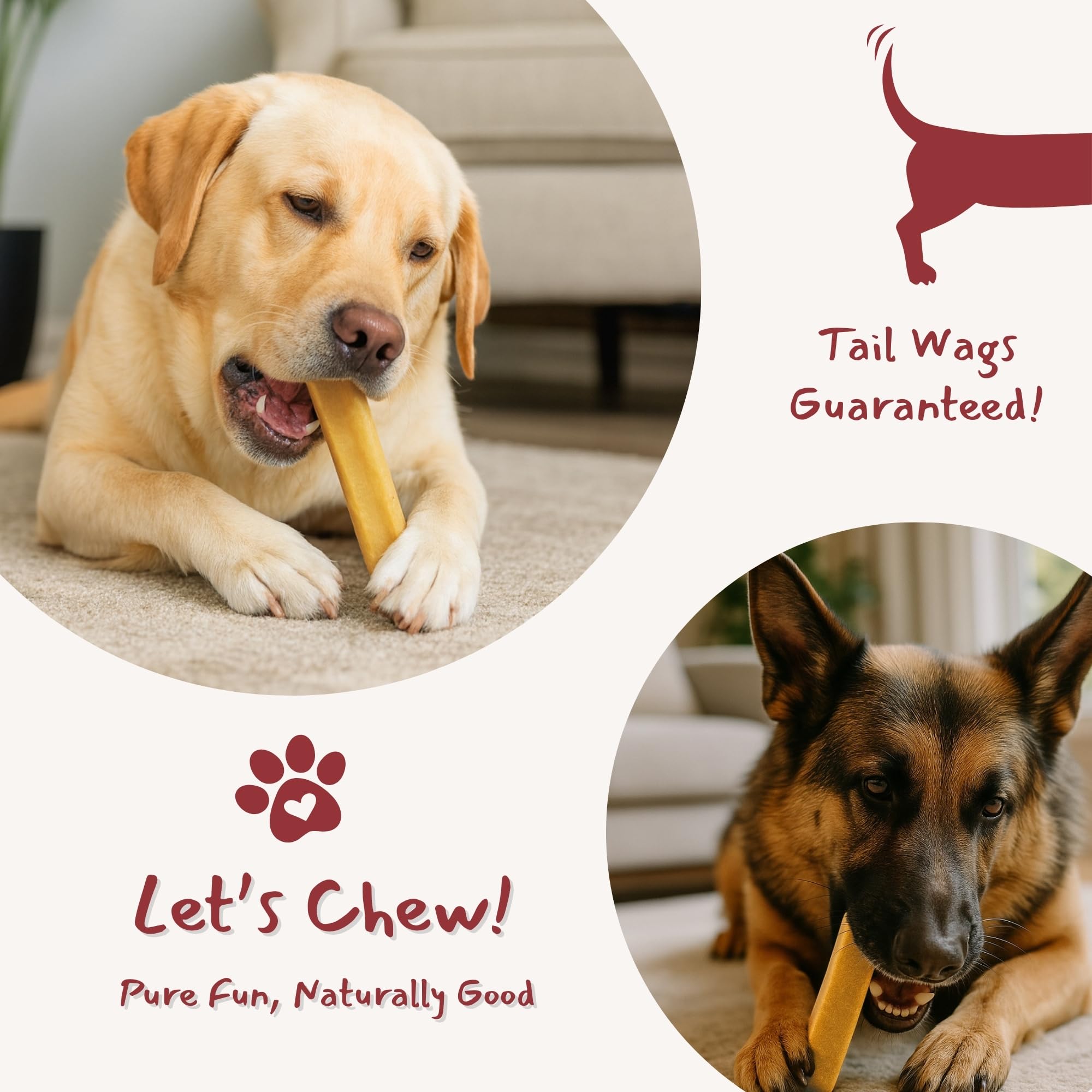 Majestic Pet cranberry-variety yak cheese chews with natural wellness flavor profile.