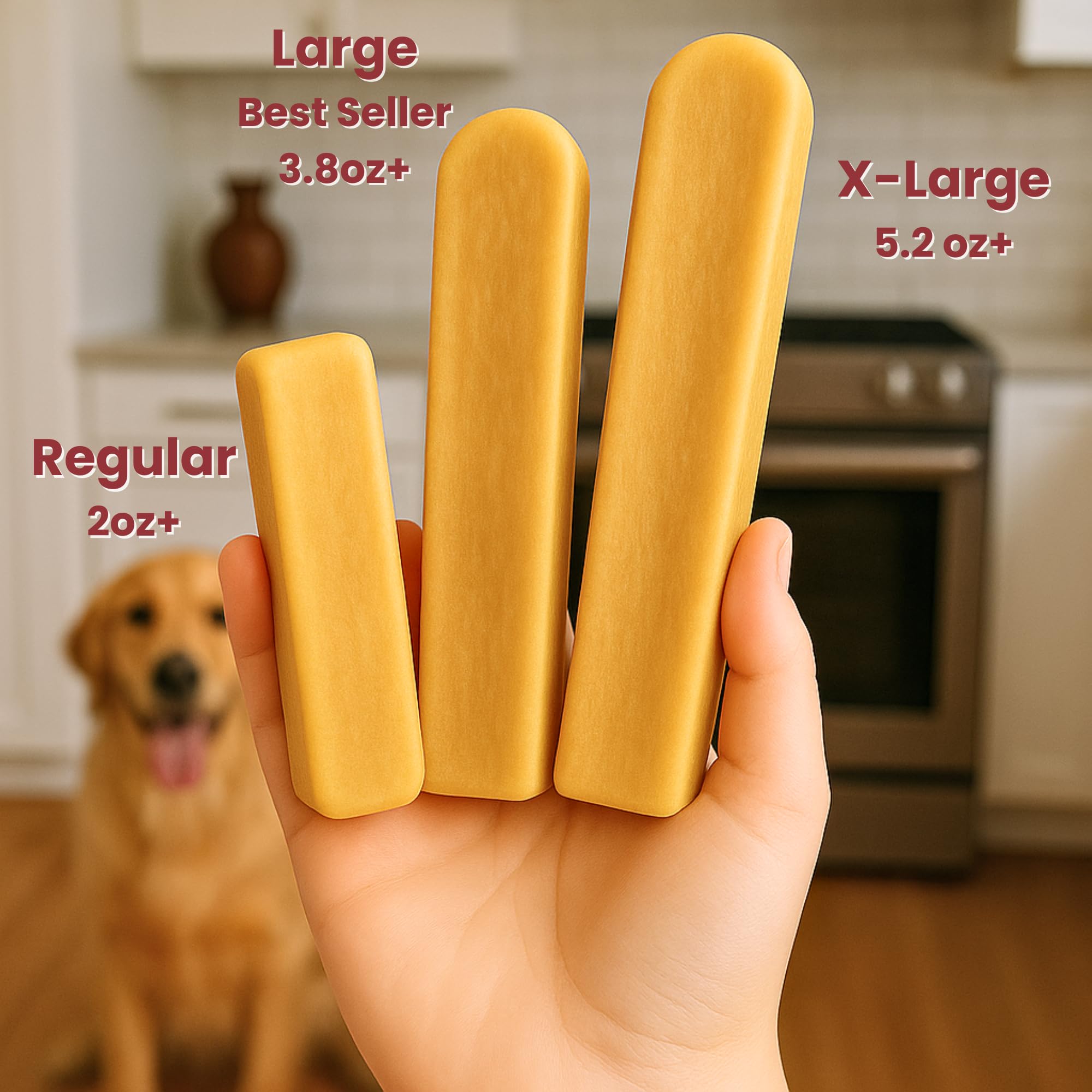 Majestic Pet Himalayan chews support dental care with a firm, satisfying chew.
