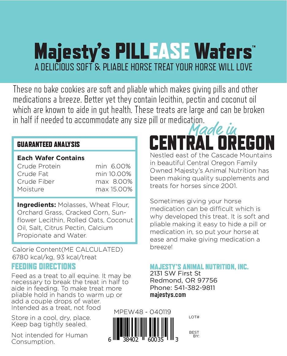 Majesty's PillEase soft cookie close-up highlights pliable texture for pill wrapping.