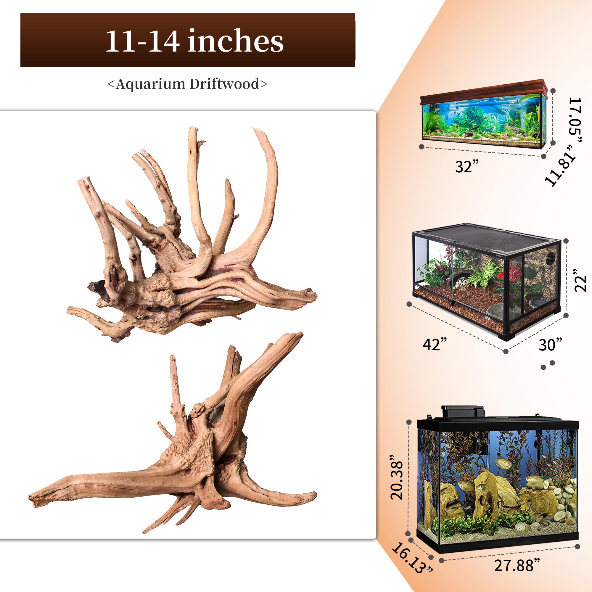 majoywoo spider wood 11-14 inch branch promotes reptile climbing and enrichment