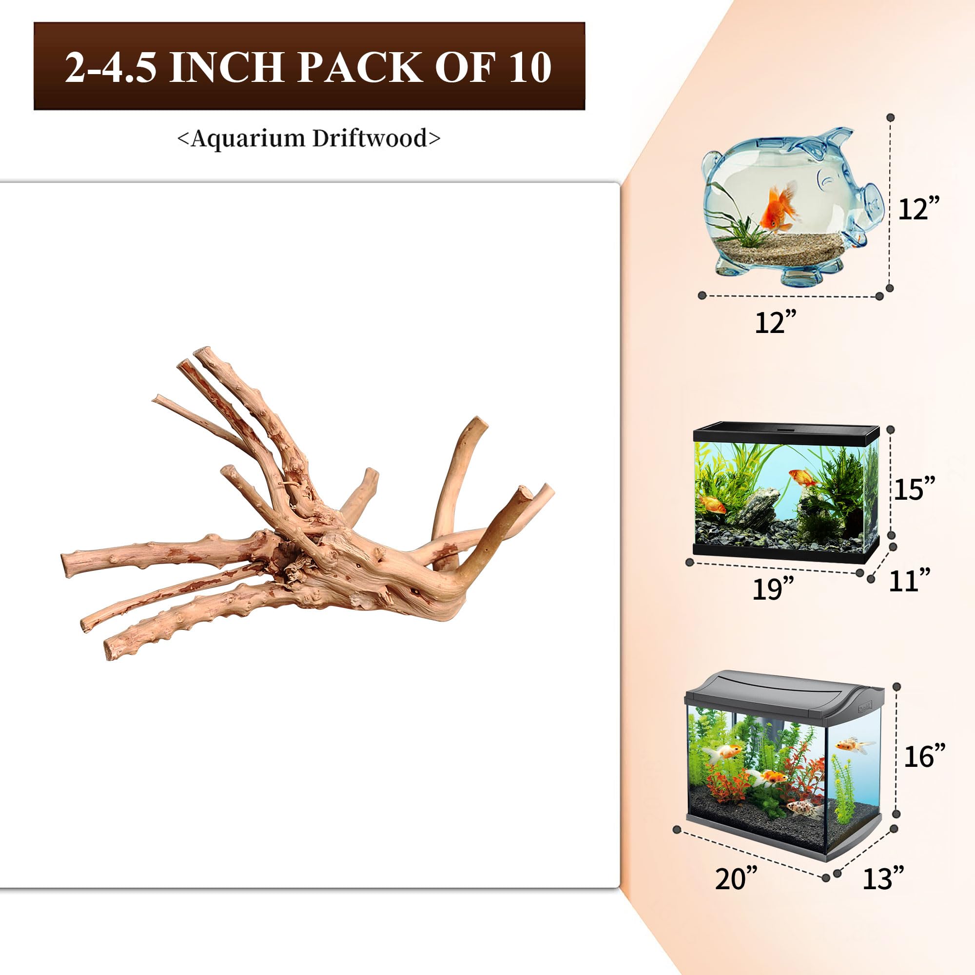 majoywoo driftwood adds natural texture and creates hiding spots in your aquarium.