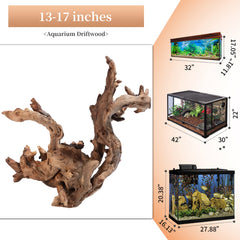majoywoo driftwood for terrariums provides a sturdy natural perch for reptiles and moss growth.