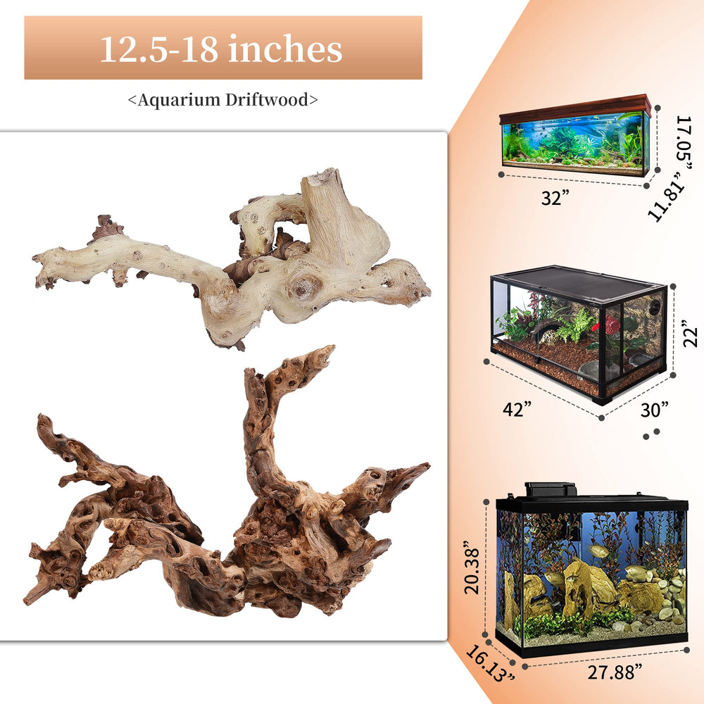 Majoywoo natural driftwood enhances aquarium decor with unique shapes.