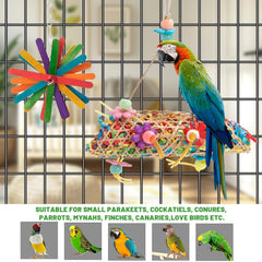 MAJUSTA bird ladder toy adds climbing fun for parakeets and cockatiels.