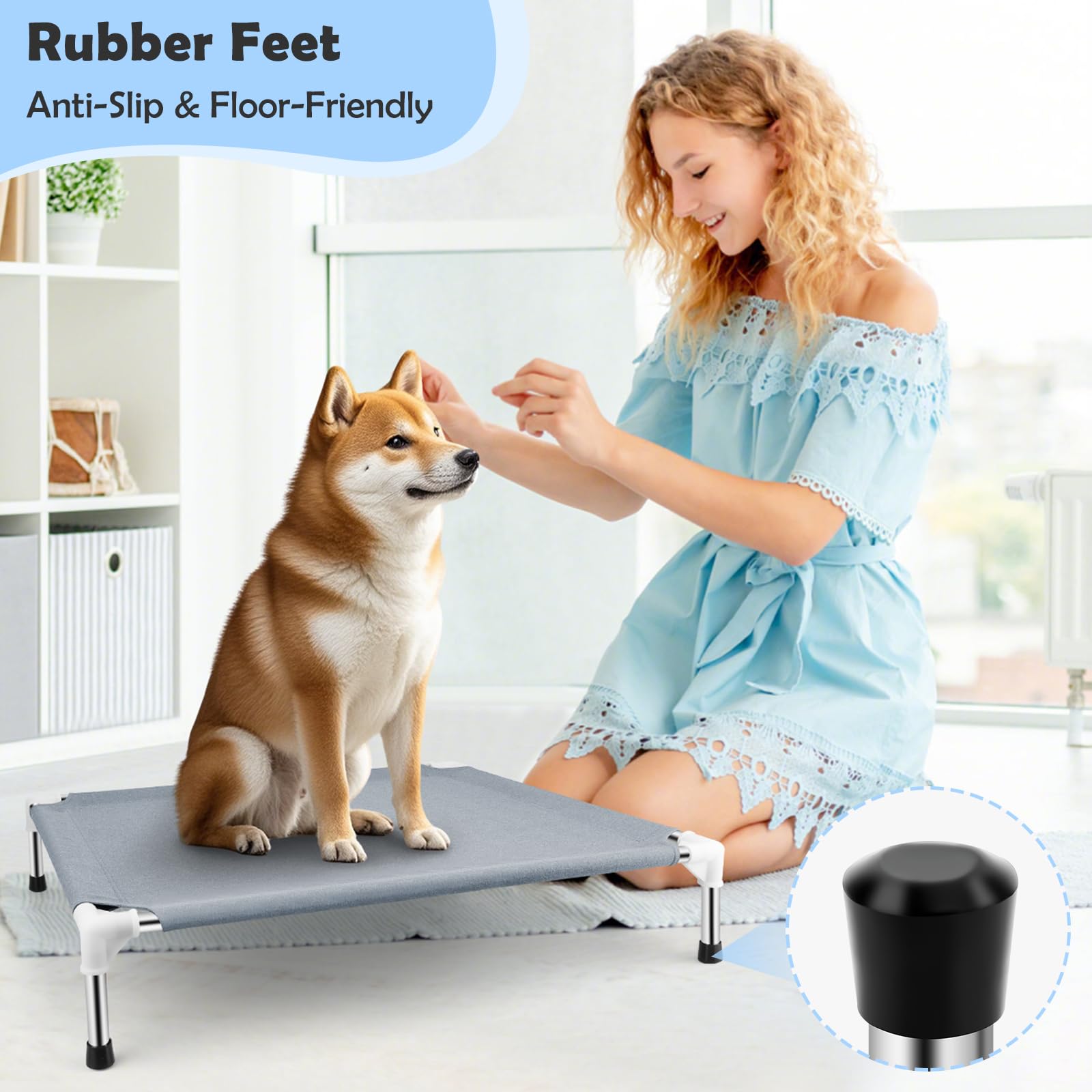 Makerfire multi-size dog bed fits small to large dogs for versatile placement