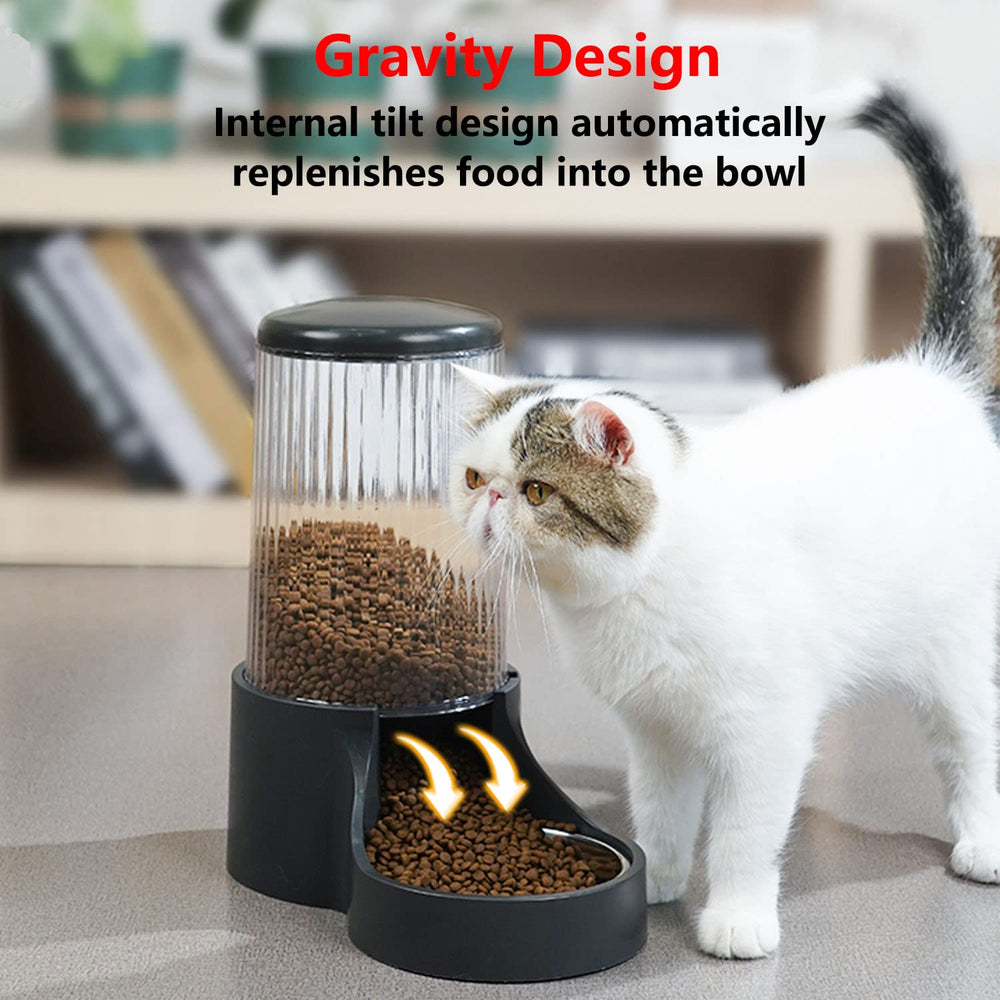 Makikuser automatic cat feeder stainless steel bowl easy to clean.