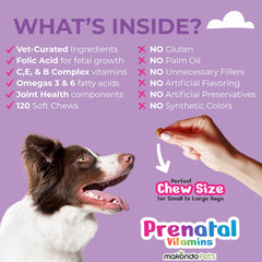 Makondo Pets vitamins for mom and puppies, supporting lactation and growth