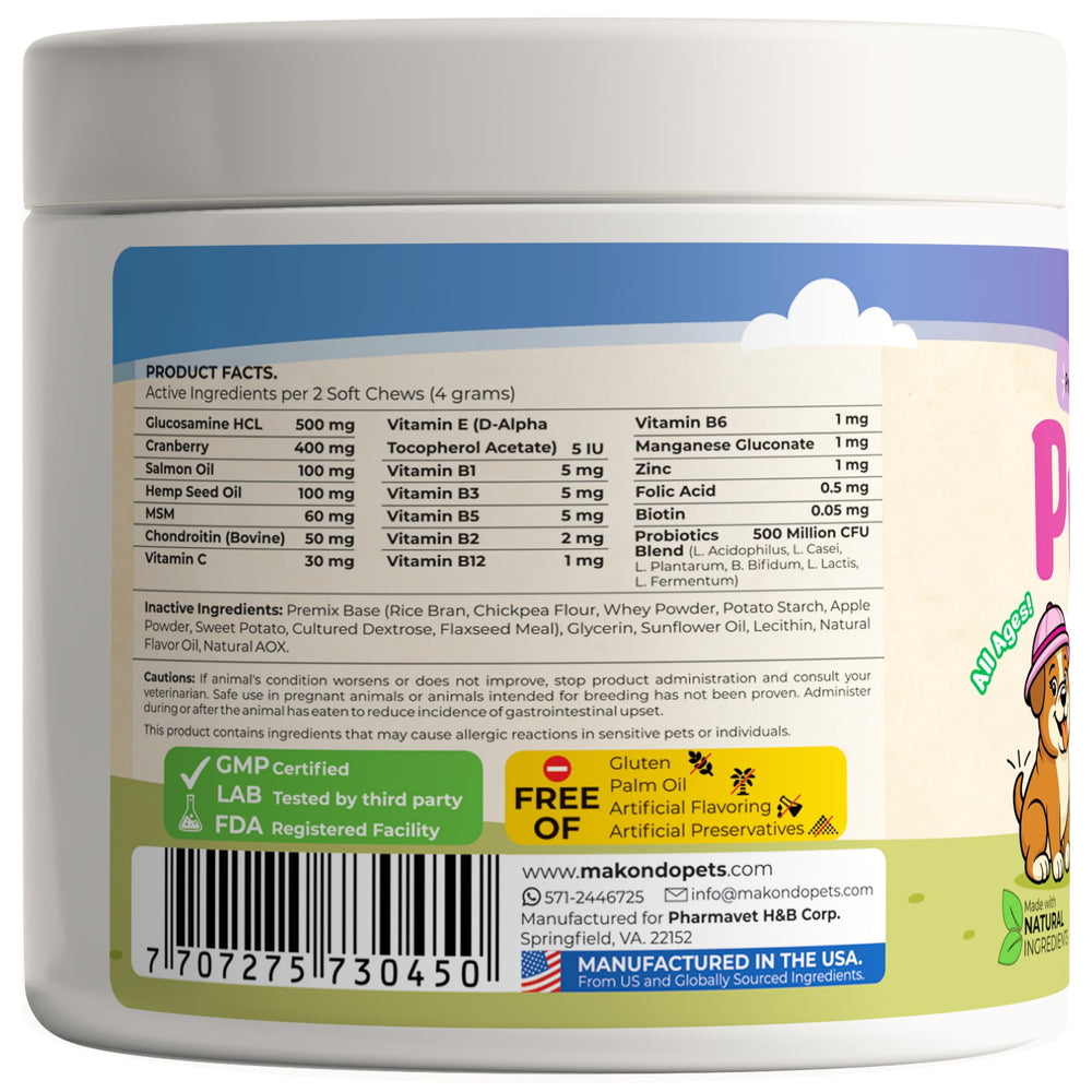 Makondo Pets vitamin source from FDA-registered facilities in the USA