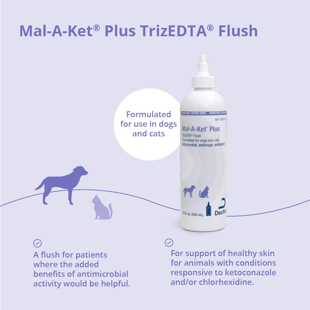 Mal-A-Ket Plus TrizEDTA Flush preservative-free packaging for sensitive skin routines.