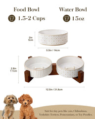 MALACASA ceramic dog bowls with GlideCoat glaze for easy cleaning.