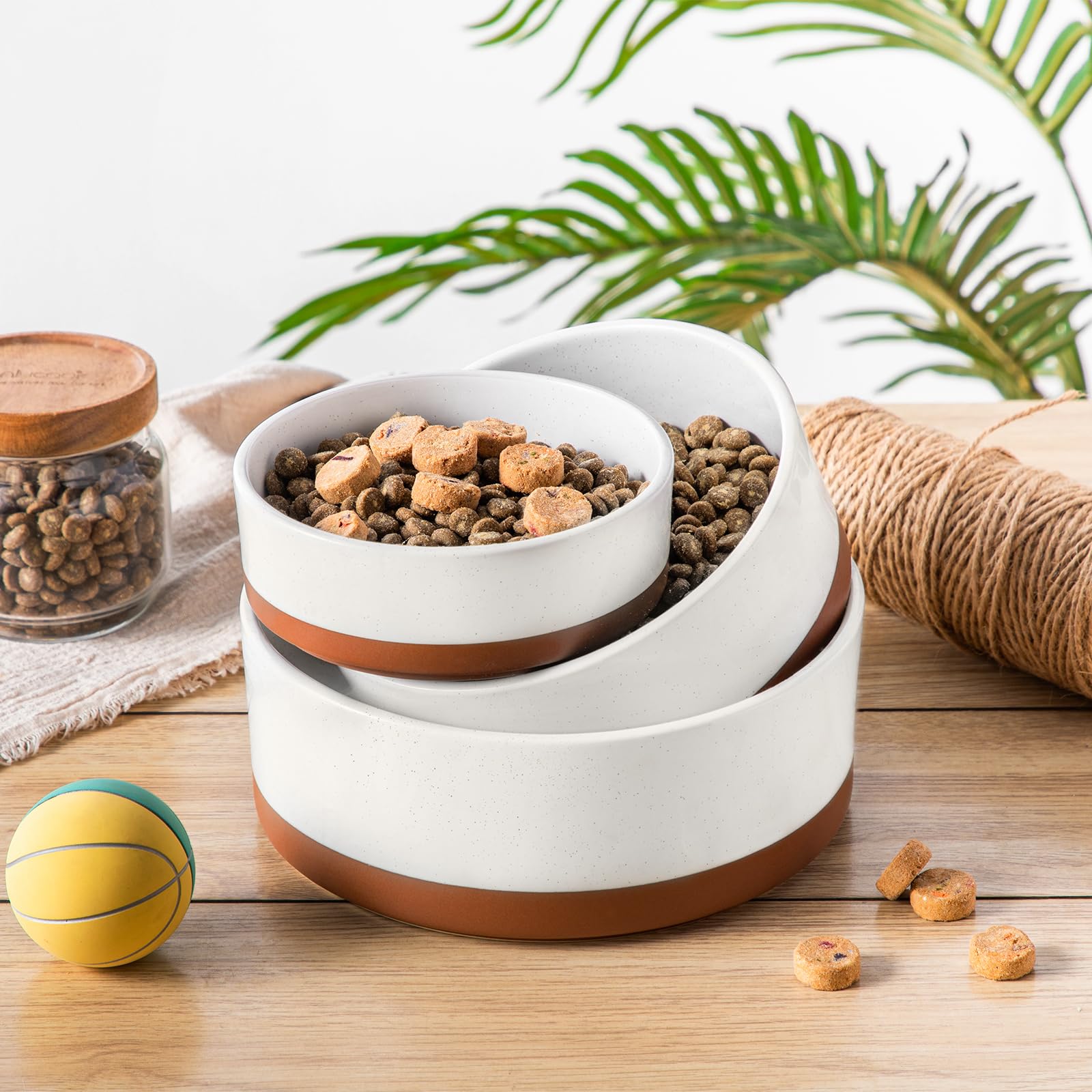 MALACASA dog bowl microwave safe for warm meals