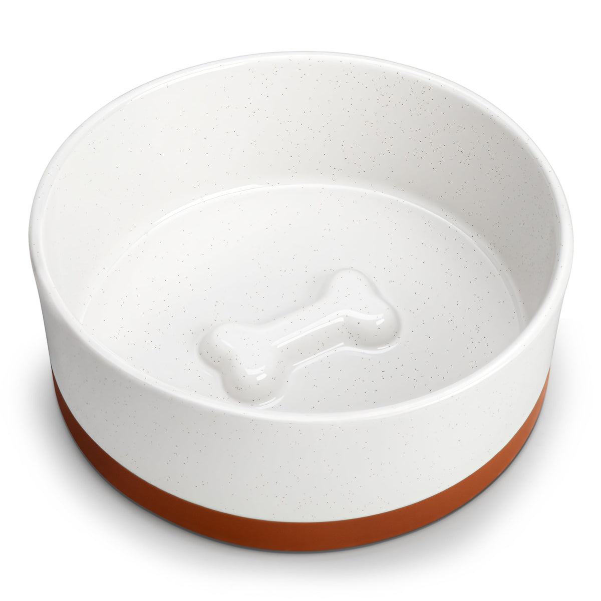 MALACASA large-breed dog bowl, 8in diameter, ample feeding space for big dogs.