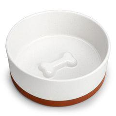 MALACASA large-breed dog bowl, 8in diameter, ample feeding space for big dogs.
