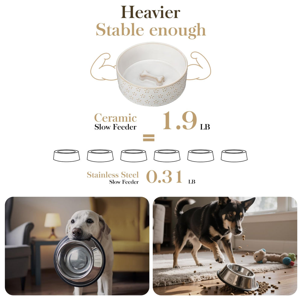 MALACASA Lydia microwave-safe PSC clay bowl warms wet food safely