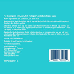 MalAcetic Wet Wipes usage scene emphasizing cleansing and gentle care for pet skin.