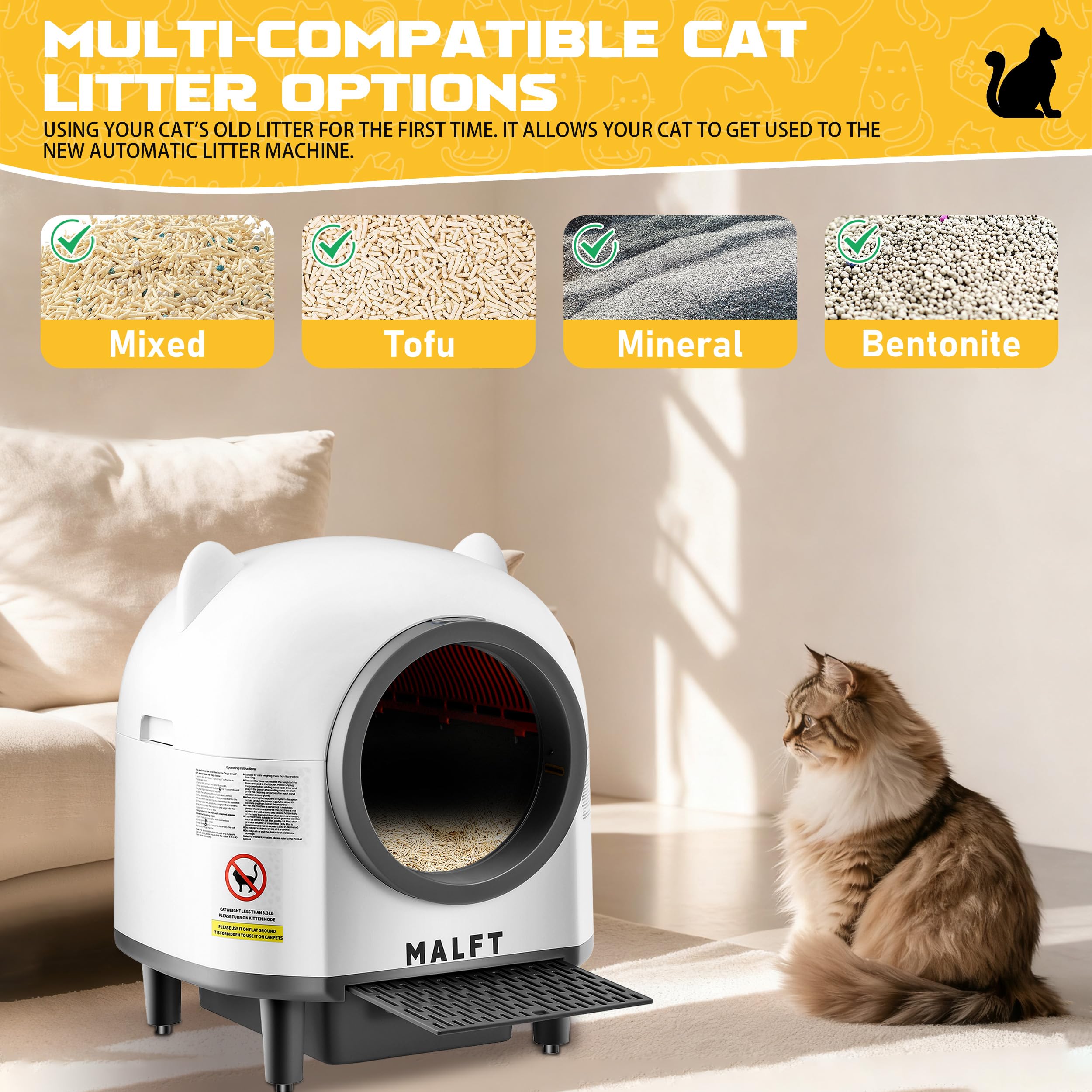 MALFT large capacity 80L waste bin for extended use between dumps.