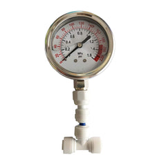 Malida water pressure test gauge front view for precise monitoring