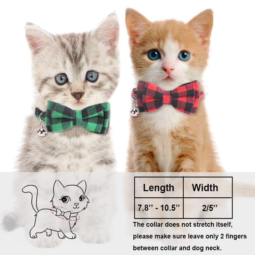 Malier cat collar with removable bow tie and bell for easy location
