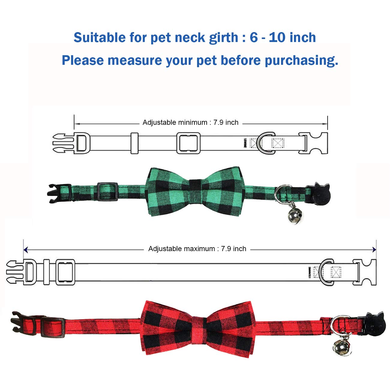 Malier Christmas collar set with bell for festive looks and tracking