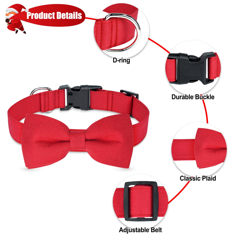 Malier Christmas collar in holiday photos for dogs or cats.