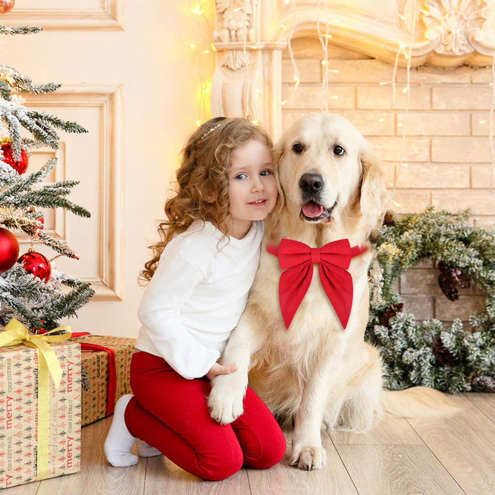 Malier Christmas collar for cats and dogs suitable for multiple occasions in red.