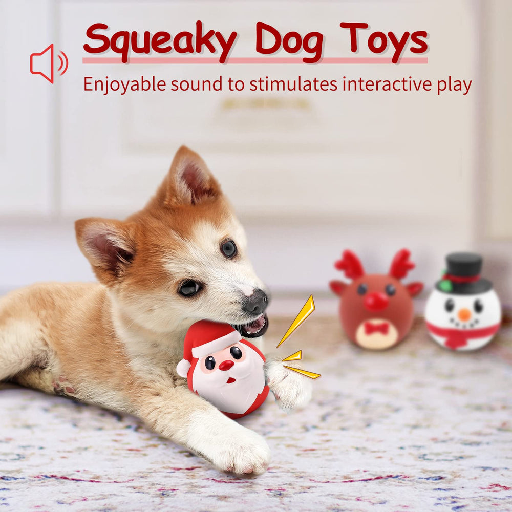 Malier Santa Claus dog toy with squeaker for festive fetch