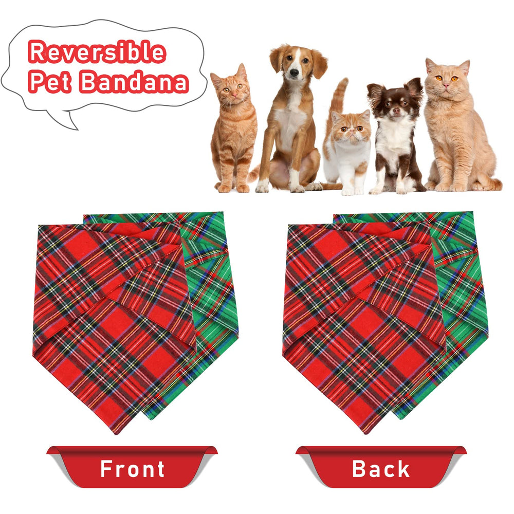 Malier dog bandana pack two visible for matching holiday outfits