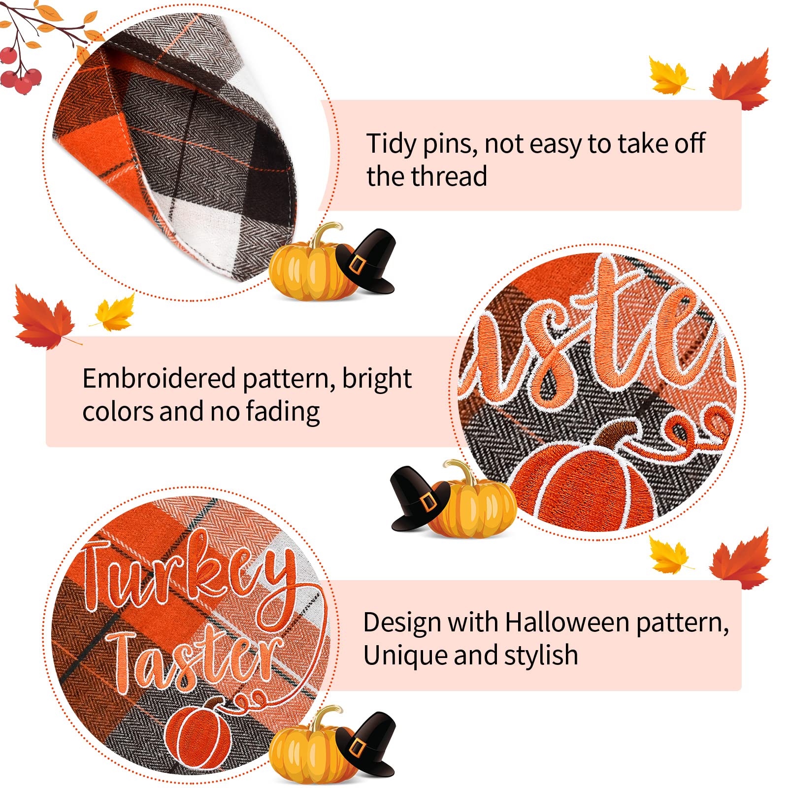 Malier Holiday Dog Bandana cotton-fabric feels soft and durable.