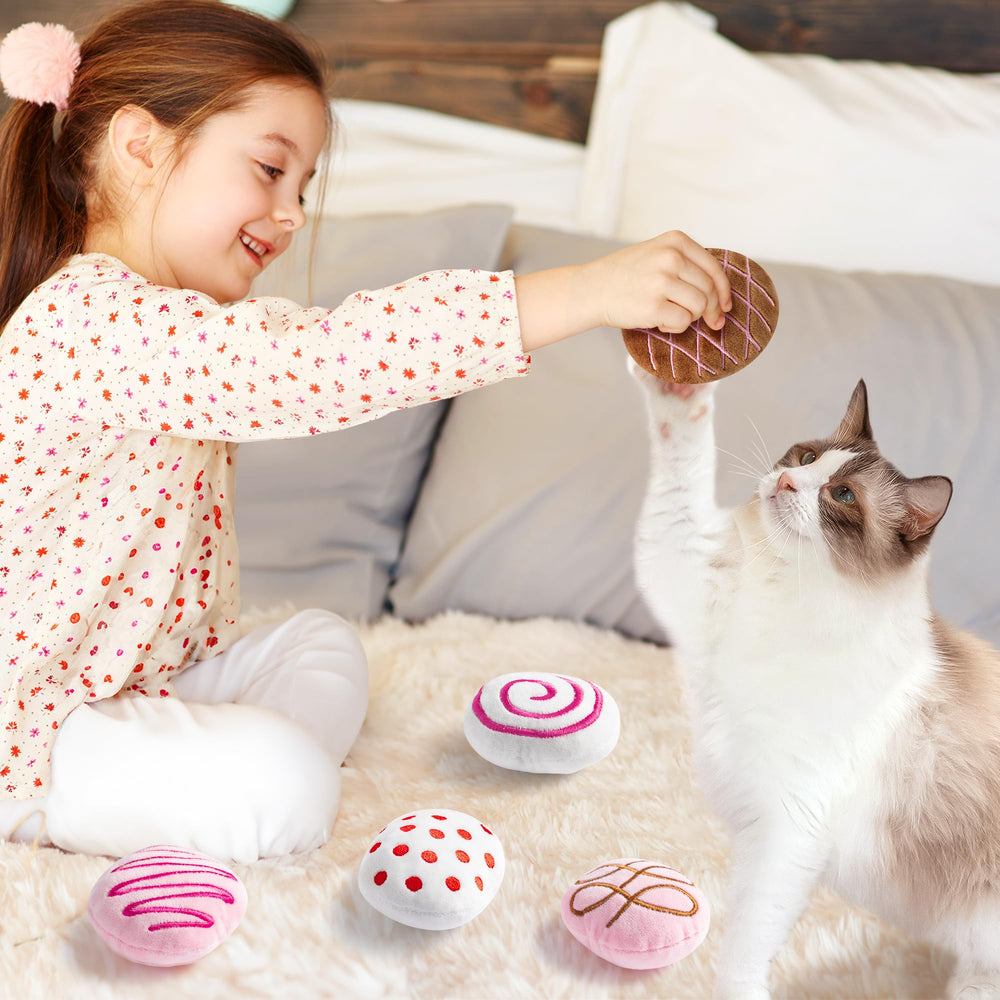 MALLMALL6 catnip toys sized 3.2x2.8 inches, ideal for chasing and kicking.